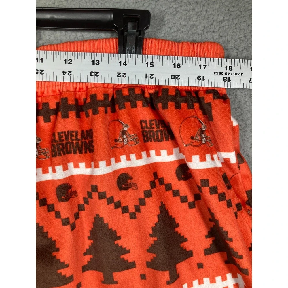 Cleveland Browns Pajamas Men's 2XL Orange Christmas Reindeer‎ Top Bottoms NFL